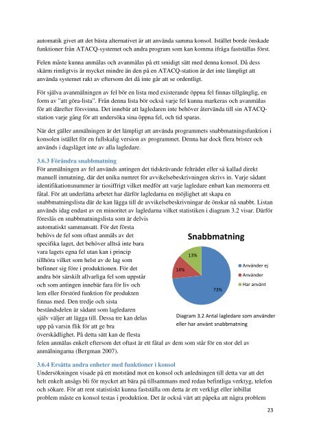 ATACQ i produktion - Chalmers tekniska högskola