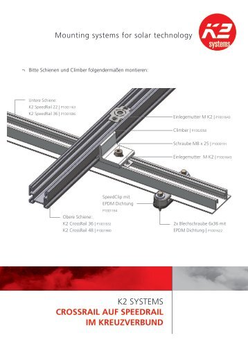 k2 systems crossrail auf speedrail im kreuzverbund - Krannich Solar