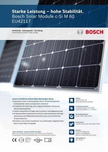 Bosch c-Si M 60 245-260W - Krannich Solar