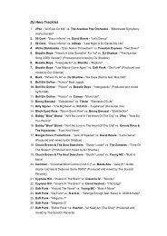 DJ Hero Tracklist - Play.com