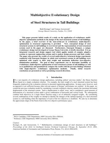 Multiobjective evolutionary design of steel structures in tall buildings