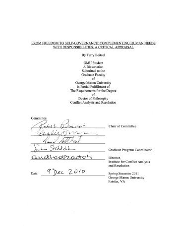 [Sample B: Approval/Signature Sheet] - George Mason University
