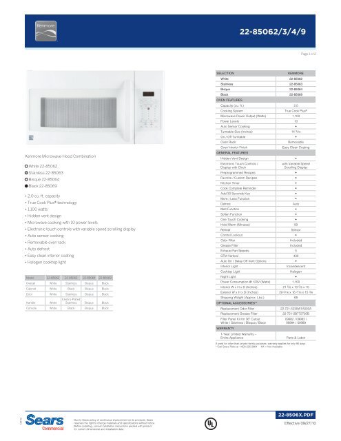 Kenmore refrigerator on sale starting watts