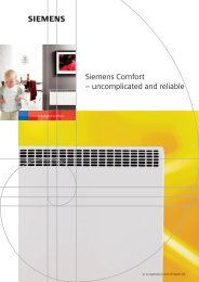 Siemens Comfort – uncomplicated and reliable - Sieline