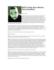 Multi String Bass Master: Gary Goodman