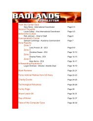 O - The Badlands Newsletter - Maquis Forces International