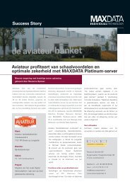 Success Story Aviateur profiteert van schaalvoordelen en ... - MaxData