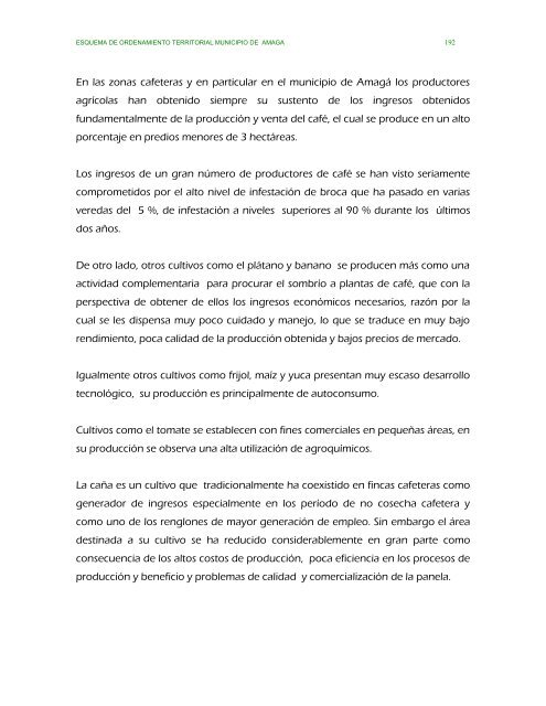 parte ii evaluacion y formulacion integral del territorio - Amagá