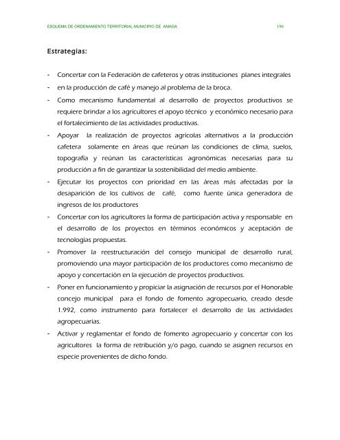 parte ii evaluacion y formulacion integral del territorio - Amagá