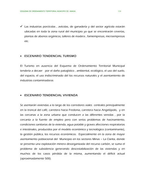 parte ii evaluacion y formulacion integral del territorio - Amagá