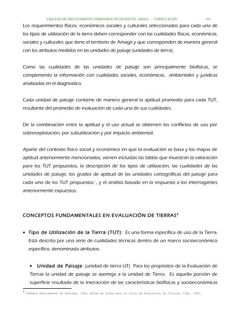 parte ii evaluacion y formulacion integral del territorio - Amagá