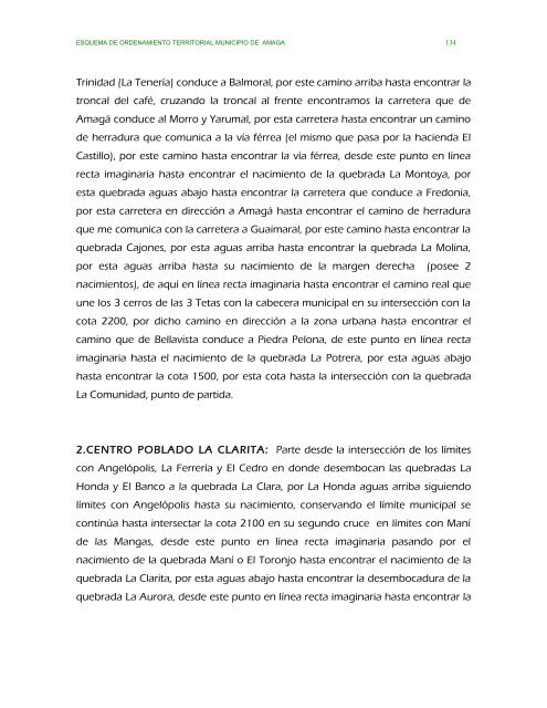 parte ii evaluacion y formulacion integral del territorio - Amagá