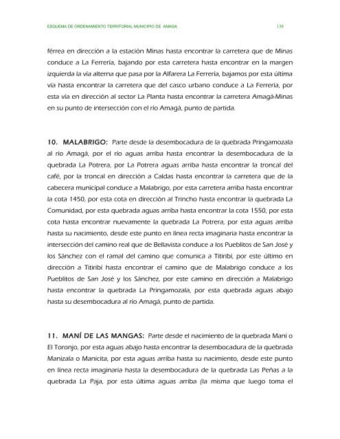 parte ii evaluacion y formulacion integral del territorio - Amagá