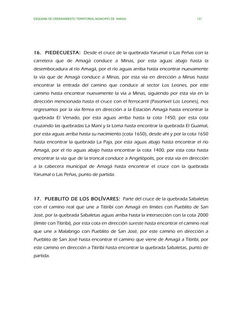 parte ii evaluacion y formulacion integral del territorio - Amagá