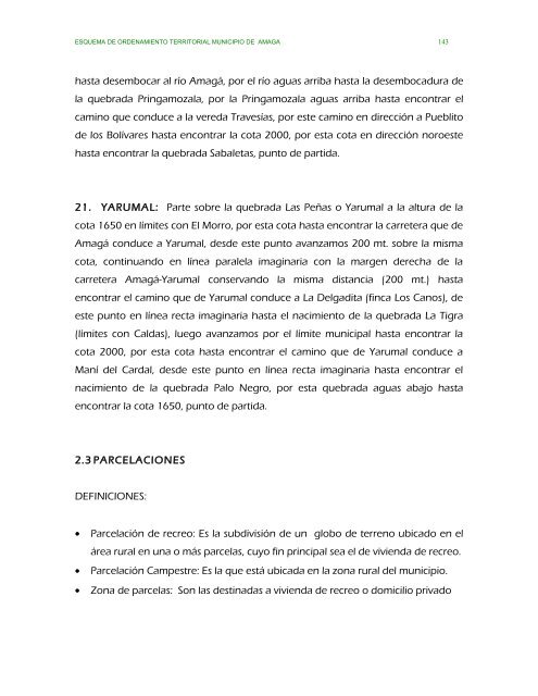 parte ii evaluacion y formulacion integral del territorio - Amagá