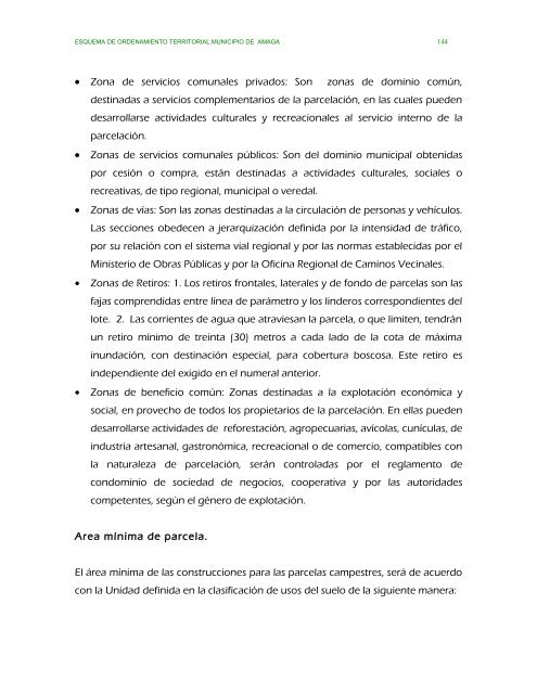 parte ii evaluacion y formulacion integral del territorio - Amagá