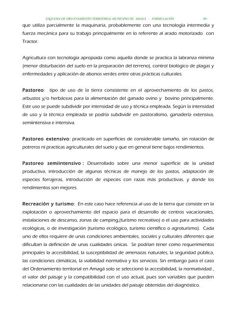 parte ii evaluacion y formulacion integral del territorio - Amagá