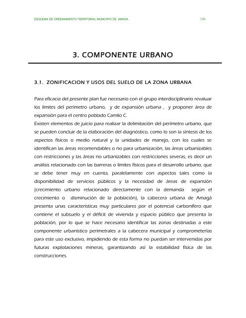 parte ii evaluacion y formulacion integral del territorio - Amagá