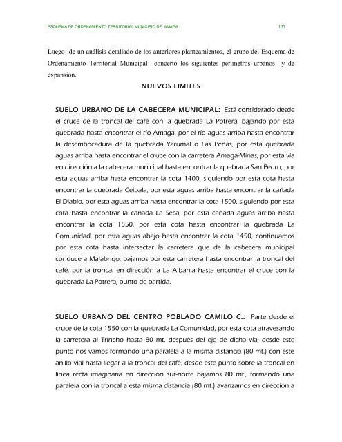 parte ii evaluacion y formulacion integral del territorio - Amagá