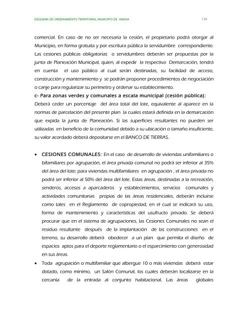 parte ii evaluacion y formulacion integral del territorio - Amagá