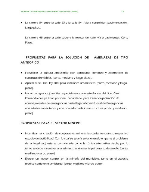 parte ii evaluacion y formulacion integral del territorio - Amagá