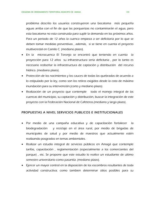 parte ii evaluacion y formulacion integral del territorio - Amagá