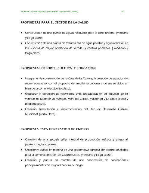 parte ii evaluacion y formulacion integral del territorio - Amagá