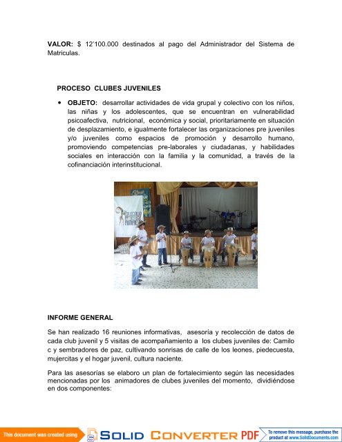 informe de gestión direccion de educación y cultura amagá 2010