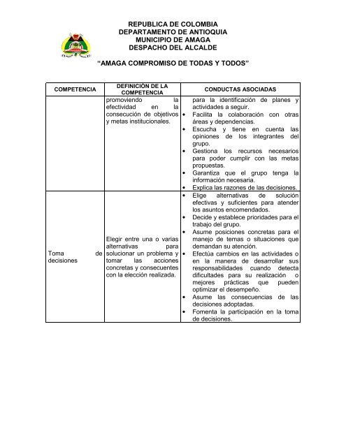 amaga compromiso de todas y todos - Amagá