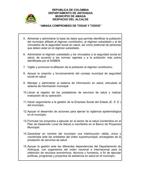 amaga compromiso de todas y todos - Amagá