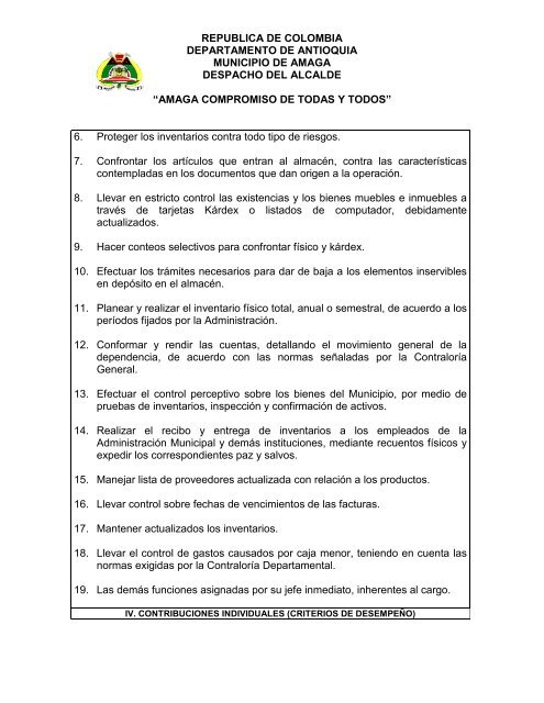 amaga compromiso de todas y todos - Amagá