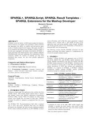 SPARQL+, SPARQLScript, SPARQL Result Templates - SPARQL ...