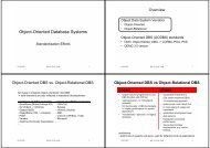Object-Oriented Database Systems - IfI