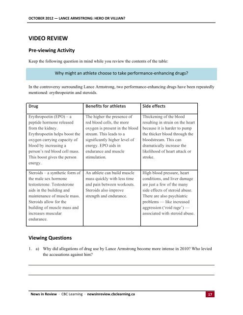 Resource guide - News in review - CBC Learning