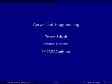 Answer Set Programming