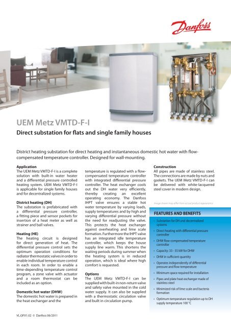 UEM Metz VMTD-F-I - Danfoss Heating for consumers