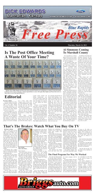 eFreePress 03.14.13.pdf - Blue Rapids Free Press
