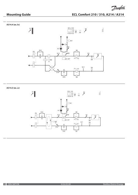 ECL Comfort 210/310, A214/A314 Mounting Guide - Danfoss ...