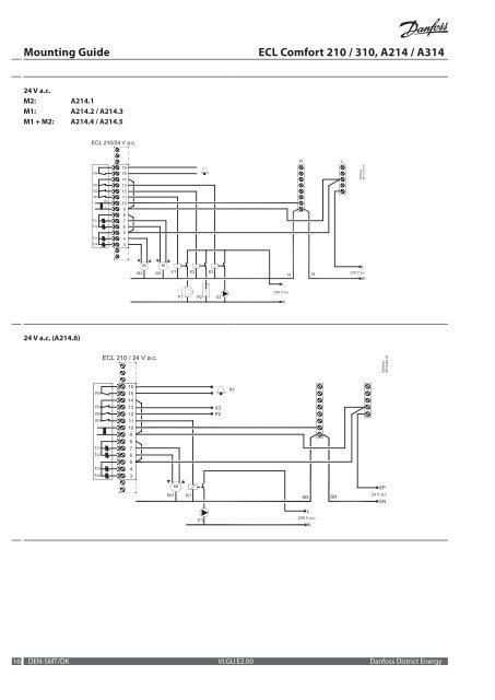 ECL Comfort 210/310, A214/A314 Mounting Guide - Danfoss ...