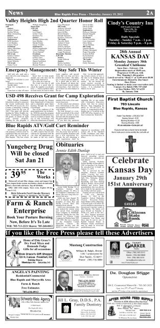 eFreePress 01.19.12.pdf - Blue Rapids Free Press