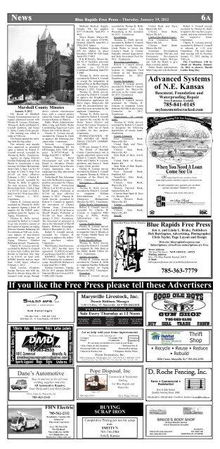 eFreePress 01.19.12.pdf - Blue Rapids Free Press
