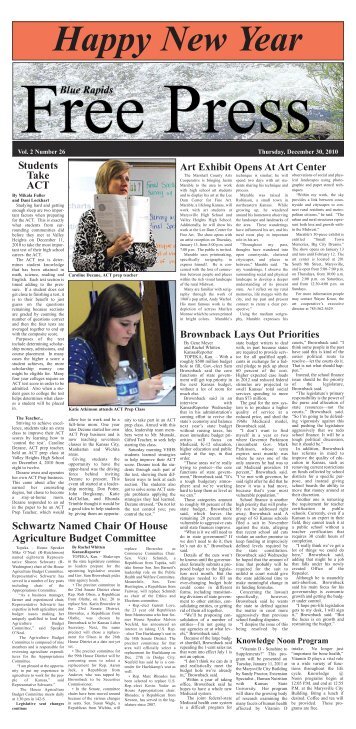 eFreePress 12.30.10.pdf - Blue Rapids Free Press