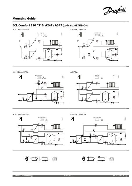 ECL Comfort 210/310, A247/A347 Mounting Guide - Danfoss ...