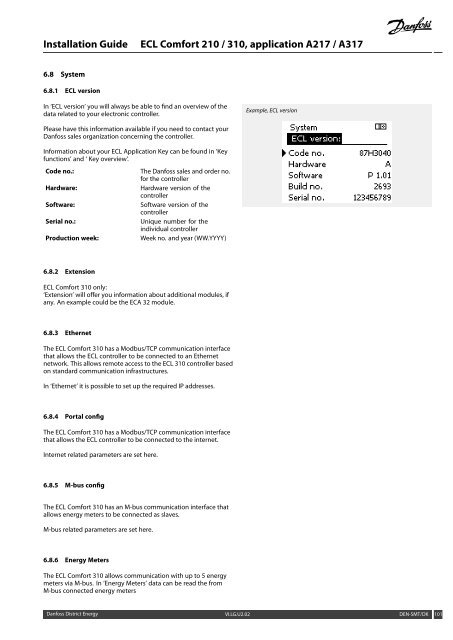 ECL Comfort 210/310, A217/A317 Installation Guide - Danfoss ...