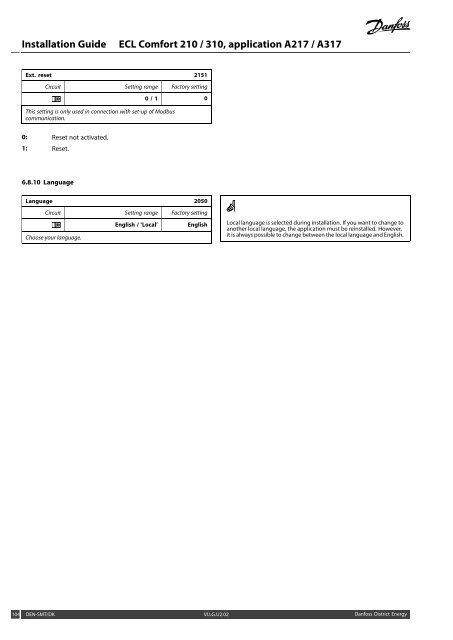 ECL Comfort 210/310, A217/A317 Installation Guide - Danfoss ...