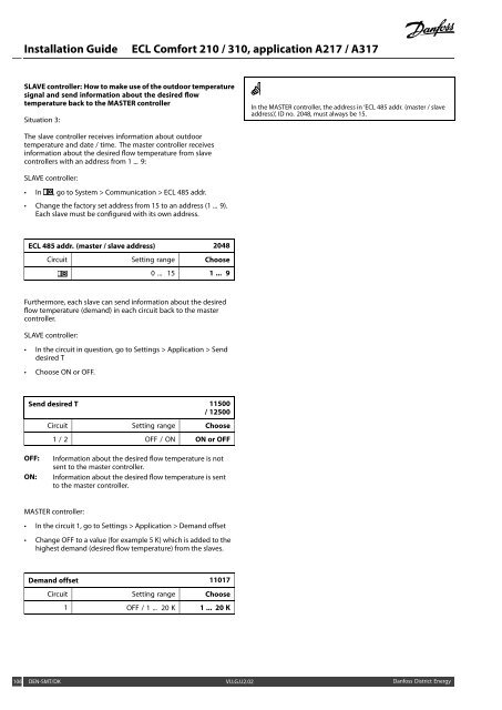 ECL Comfort 210/310, A217/A317 Installation Guide - Danfoss ...