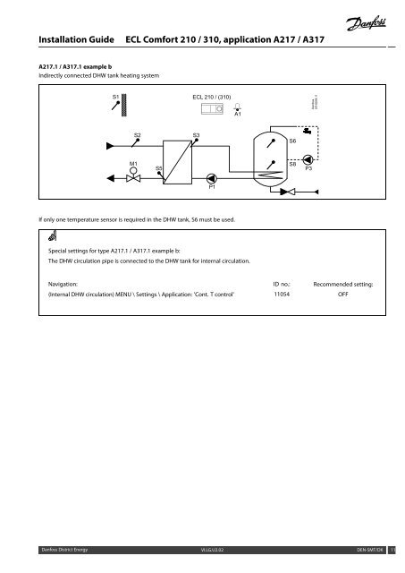 ECL Comfort 210/310, A217/A317 Installation Guide - Danfoss ...