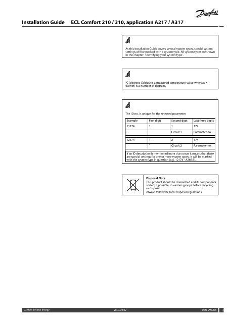 ECL Comfort 210/310, A217/A317 Installation Guide - Danfoss ...