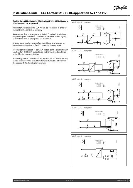 ECL Comfort 210/310, A217/A317 Installation Guide - Danfoss ...