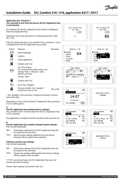 ECL Comfort 210/310, A217/A317 Installation Guide - Danfoss ...